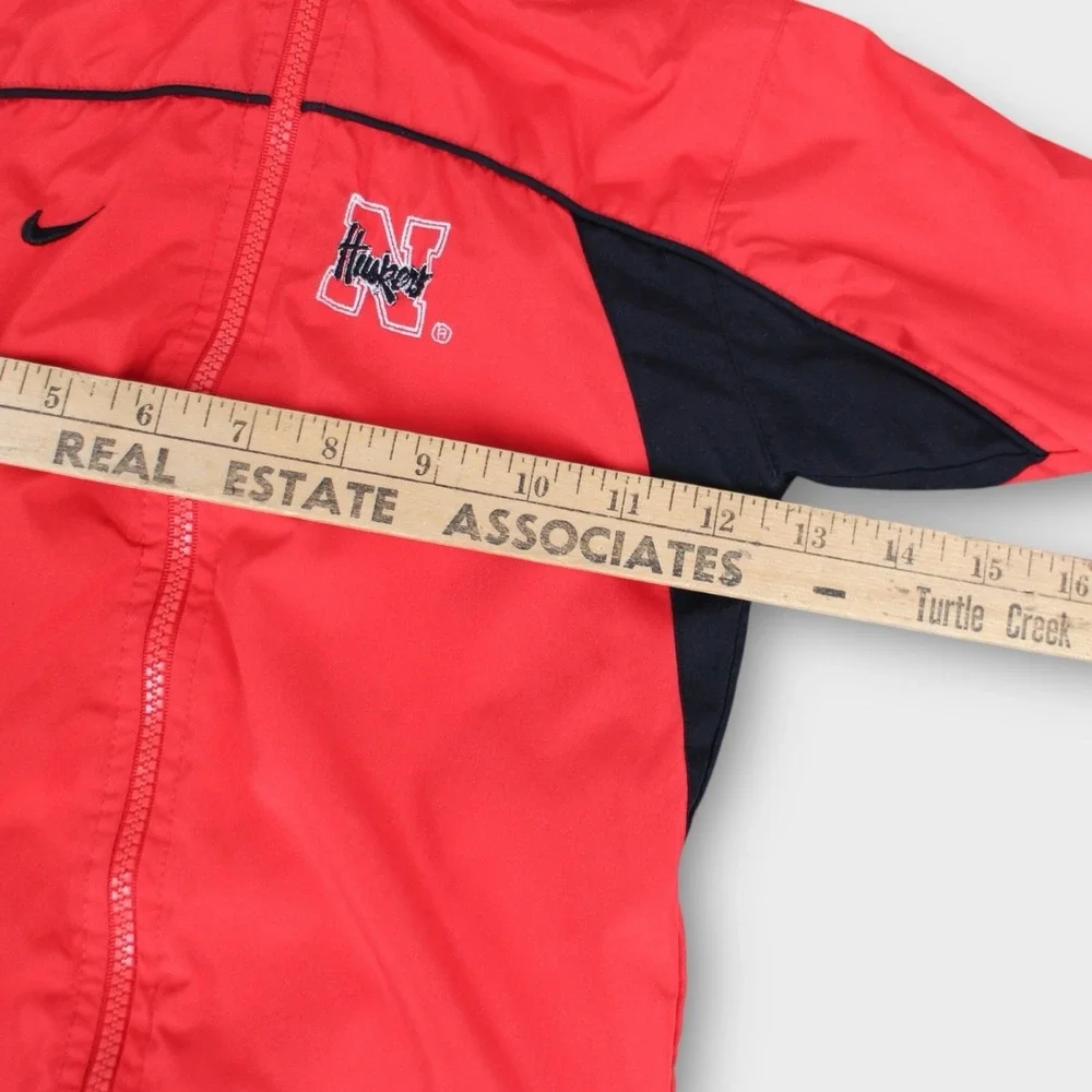 Vintage Nike Team Nebraska Huskers Baby Hooded Windbreaker Suit Red Black‎ 18M
